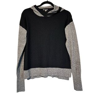 SMARTWOOL | Women’s Shadow Pine Hoodie Sweater - Black‎ + Grey - Sz Small